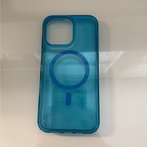 Sheer Blue iPhone 15 Pro Max Case with MagSafe Compatibility